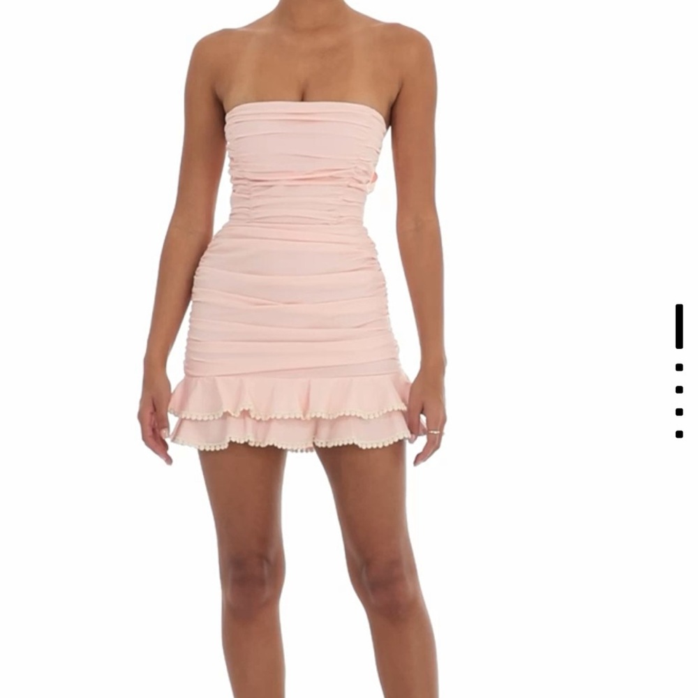 Lucy in the Sky Blush Strapless Dress